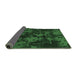 Sideview of Abstract Emerald Green Modern Rug, abs1052emgrn