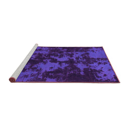 Sideview of Machine Washable Abstract Purple Modern Area Rugs, wshabs1052pur