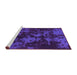 Sideview of Machine Washable Abstract Purple Modern Area Rugs, wshabs1052pur