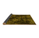 Sideview of Abstract Yellow Modern Rug, abs1052yw