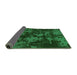 Sideview of Abstract Green Modern Rug, abs1052grn