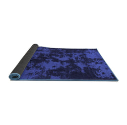 Sideview of Abstract Blue Modern Rug, abs1052blu