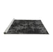 Sideview of Machine Washable Abstract Gray Modern Rug, wshabs1052gry