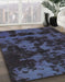 Machine Washable Abstract Deep Periwinkle Purple Rug in a Family Room, wshabs1052