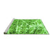 Sideview of Machine Washable Abstract Green Modern Area Rugs, wshabs1053grn