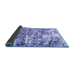 Sideview of Abstract Blue Modern Rug, abs1053blu