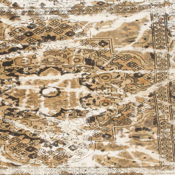 Square Machine Washable Abstract Brown Rug, wshabs1053