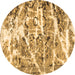 Round Abstract Brown Modern Rug, abs1053brn