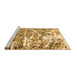 Sideview of Machine Washable Abstract Brown Modern Rug, wshabs1053brn