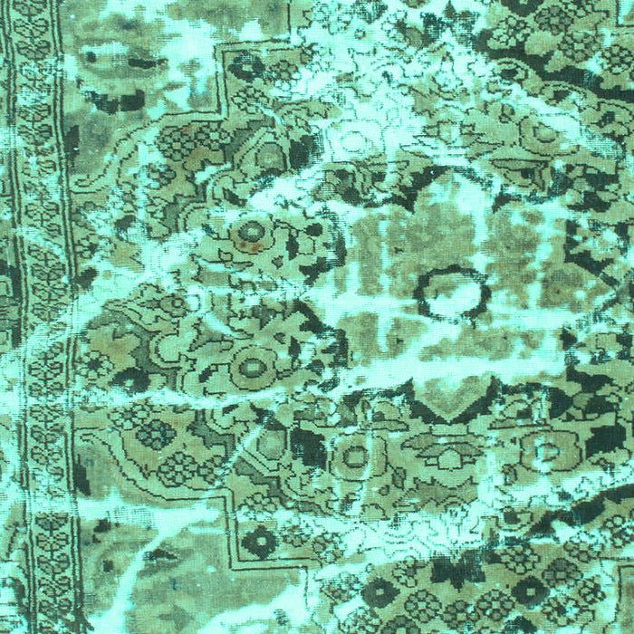 Machine Washable Abstract Turquoise Modern Area Rugs, wshabs1053turq