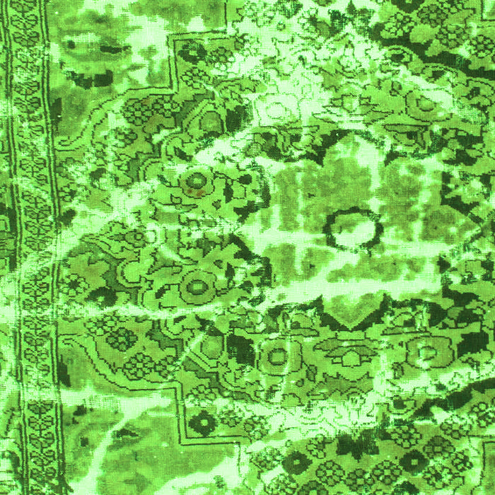 Machine Washable Abstract Green Modern Area Rugs, wshabs1053grn