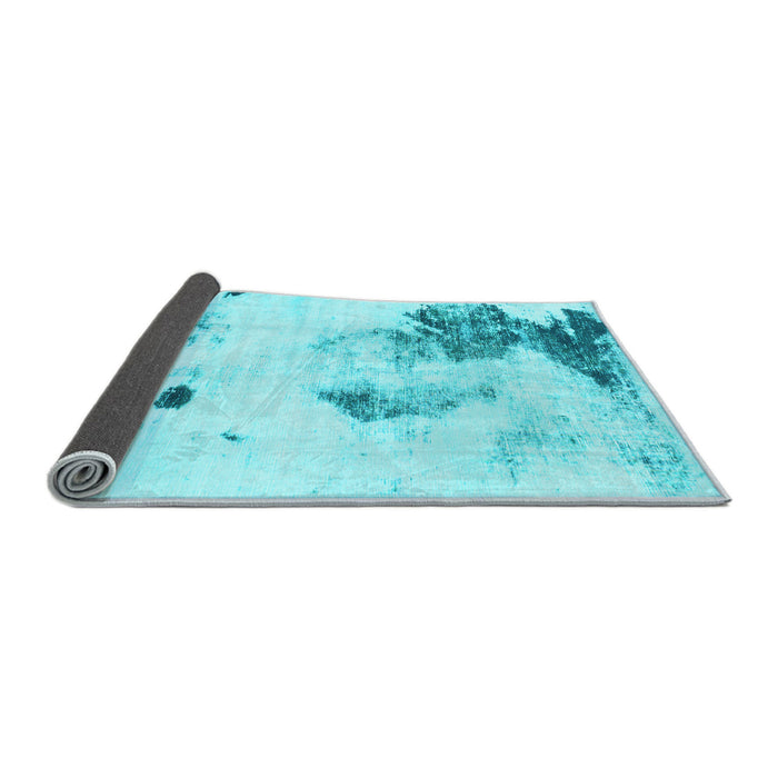 Sideview of Abstract Light Blue Modern Rug, abs1054lblu