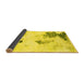 Sideview of Abstract Yellow Modern Rug, abs1054yw