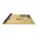 Sideview of Abstract Brown Modern Rug, abs1054brn