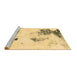 Sideview of Machine Washable Abstract Brown Modern Rug, wshabs1054brn