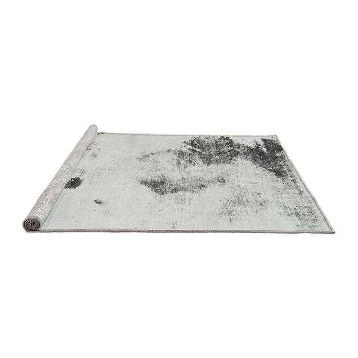 Sideview of Machine Washable Abstract Gray Modern Rug, wshabs1054gry