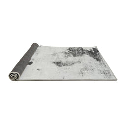 Sideview of Abstract Gray Modern Rug, abs1054gry