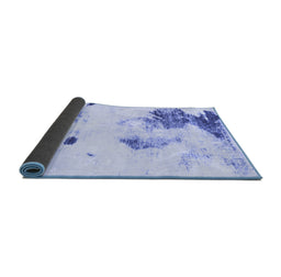 Sideview of Abstract Blue Modern Rug, abs1054blu