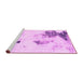 Sideview of Machine Washable Abstract Pink Modern Rug, wshabs1054pnk