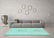 Machine Washable Abstract Light Blue Modern Rug in a Living Room, wshabs1055lblu