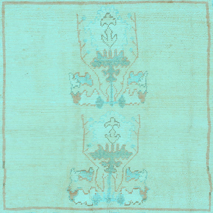 Square Machine Washable Abstract Light Blue Modern Rug, wshabs1055lblu