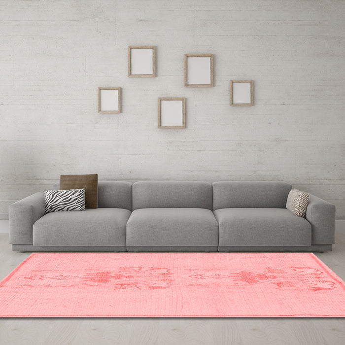 Modern Red Washable Rugs