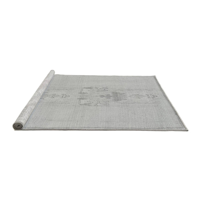 Sideview of Machine Washable Abstract Gray Modern Rug, wshabs1055gry