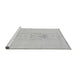 Sideview of Machine Washable Abstract Gray Modern Rug, wshabs1055gry