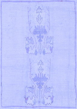 Abstract Blue Modern Rug, abs1055blu