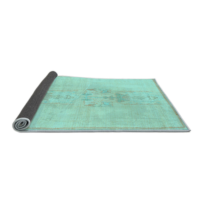 Sideview of Abstract Light Blue Modern Rug, abs1055lblu