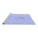 Sideview of Machine Washable Abstract Blue Modern Rug, wshabs1055blu