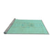 Sideview of Machine Washable Abstract Light Blue Modern Rug, wshabs1055lblu