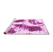 Sideview of Machine Washable Abstract Pink Modern Rug, wshabs1056pnk