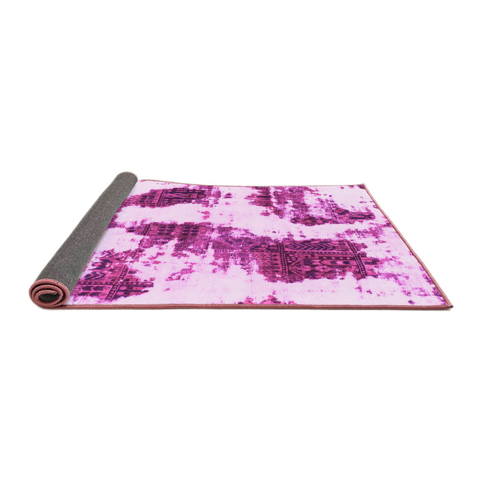 Sideview of Abstract Pink Modern Rug, abs1056pnk