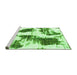 Sideview of Machine Washable Abstract Green Modern Area Rugs, wshabs1056grn