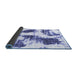 Sideview of Abstract Blue Modern Rug, abs1056blu