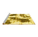 Sideview of Machine Washable Abstract Yellow Modern Rug, wshabs1056yw