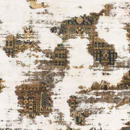 Square Machine Washable Abstract Dark Almond Brown Rug, wshabs1056