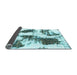 Sideview of Abstract Light Blue Modern Rug, abs1056lblu