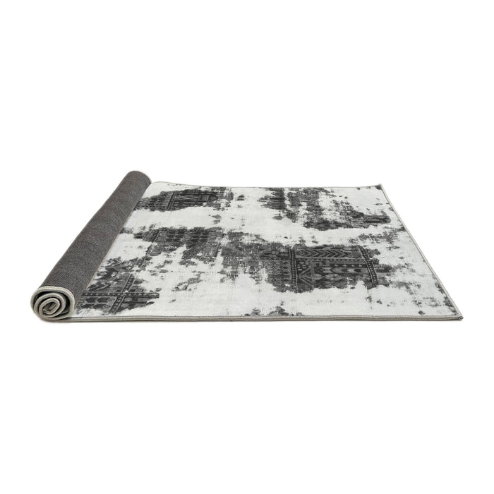 Sideview of Abstract Gray Modern Rug, abs1056gry