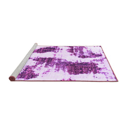 Sideview of Machine Washable Abstract Purple Modern Area Rugs, wshabs1056pur