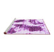 Sideview of Machine Washable Abstract Purple Modern Area Rugs, wshabs1056pur