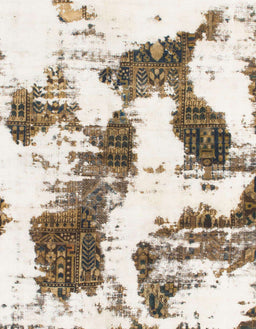 Abstract Dark Almond Brown Modern Rug, abs1056