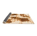 Sideview of Abstract Orange Modern Rug, abs1056org