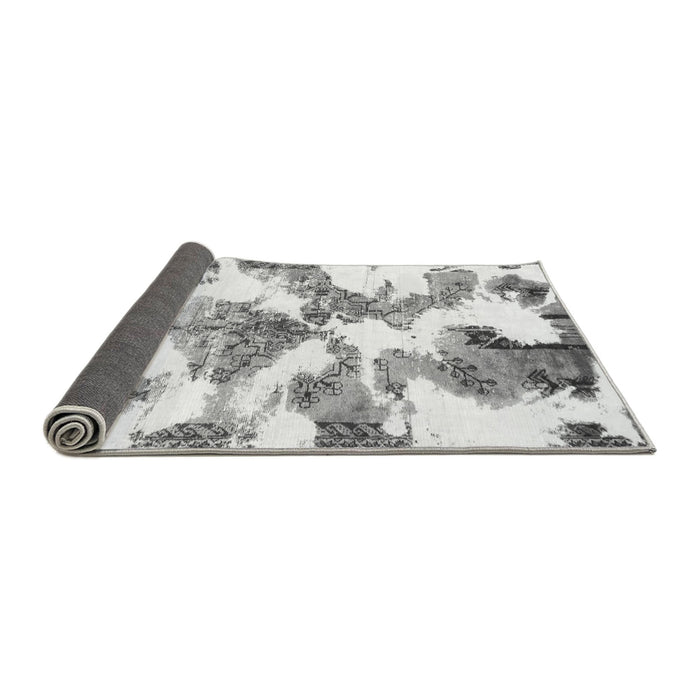 Sideview of Abstract Gray Modern Rug, abs1057gry