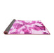 Sideview of Abstract Pink Modern Rug, abs1057pnk