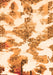 Machine Washable Abstract Orange Modern Area Rugs, wshabs1057org