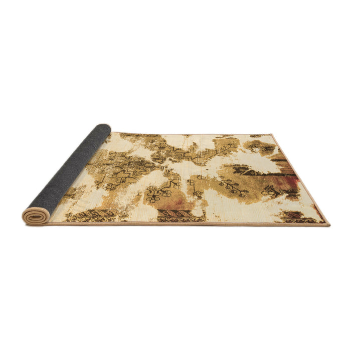 Sideview of Abstract Brown Modern Rug, abs1057brn