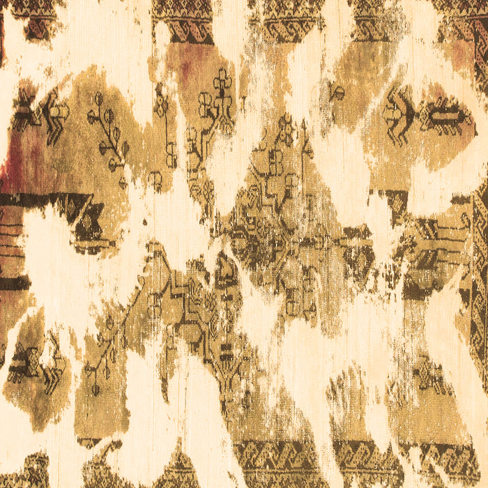 Square Machine Washable Abstract Brown Modern Rug, wshabs1057brn