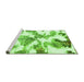 Sideview of Machine Washable Abstract Green Modern Area Rugs, wshabs1057grn